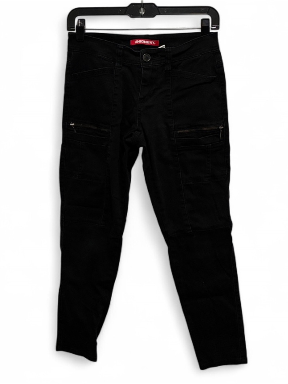 UNIONBAY Black Ankle Cargo Skinny Jeans